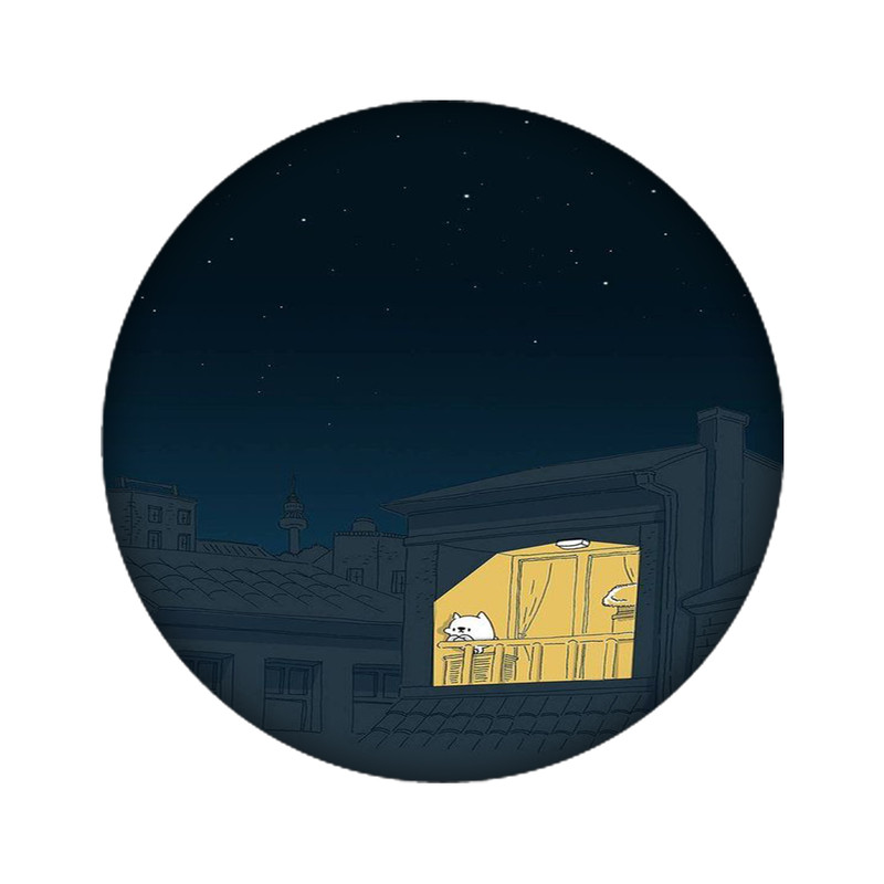 استیکر تزئینی موبایل مدل شب کد 4334