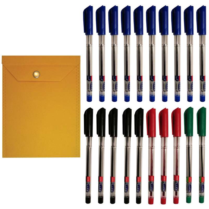 خودکار مدل Excellent کد SE4 بسته 20 عددی به همراه پوشه دکمه دار