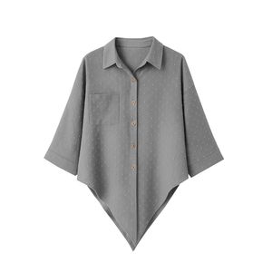 شومیز آستین بلند یقه برگردان زنانه مدل بوکله t2025