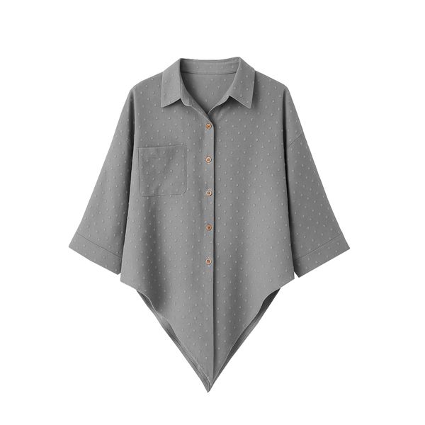 شومیز آستین بلند یقه برگردان زنانه مدل بوکله t2025