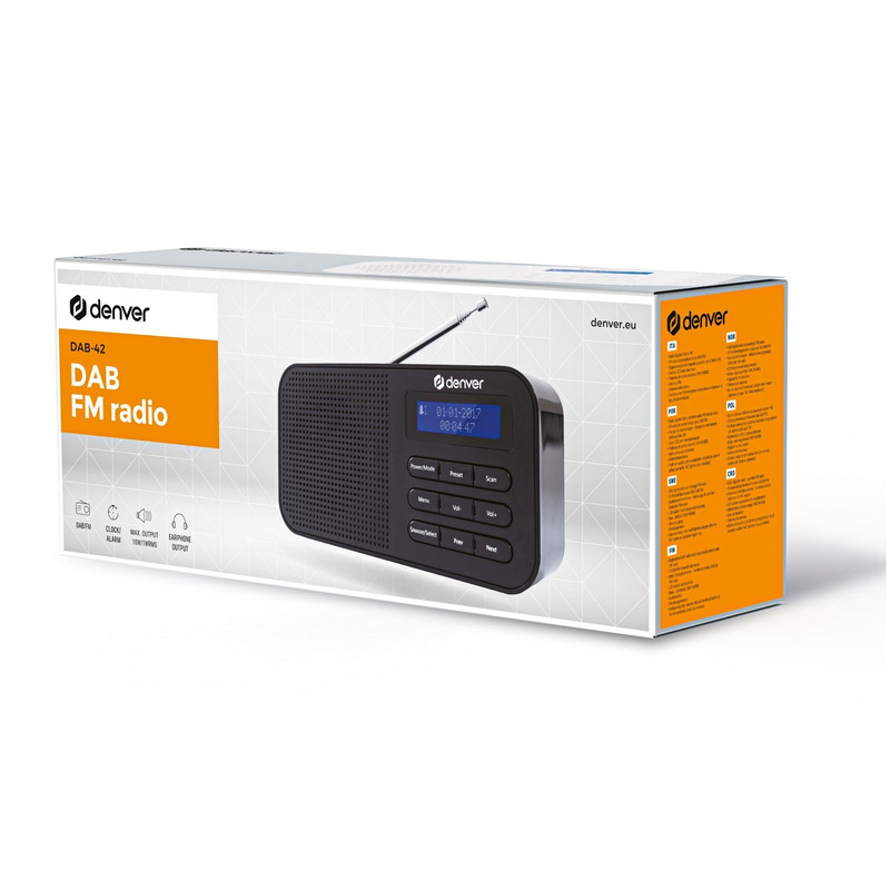 رادیو اف ام دنور مدل DAB-42 دارای خروجی هدفون
