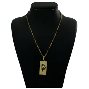 گردنبند نقره زنانه دلی جم مدل نماد گل کد D 571