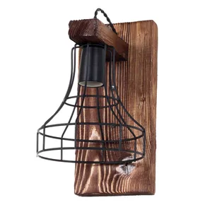 چراغ دیواری ای دی ام وود مدل چوبی قفسی کد W-40