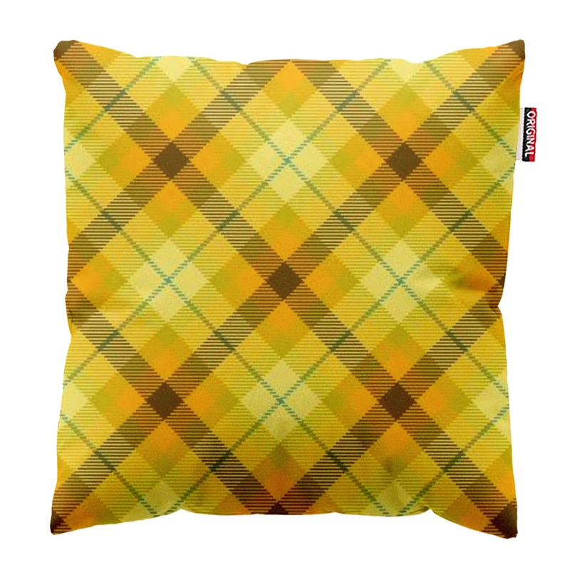 کوسن پاد آفرین طرح سنتی چهارخونه کلاسیک کد 1223 سایز 30*30 سانتی متر