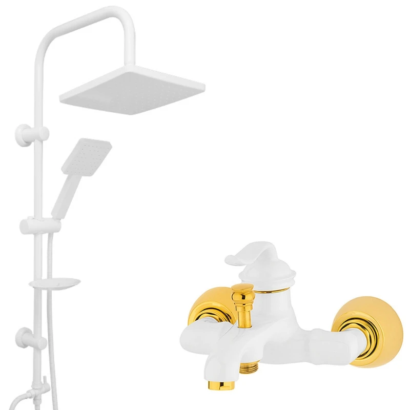 شیر حمام شیرالات ادرینا مدل جاسپر به همراه علم دوش دوکاره 