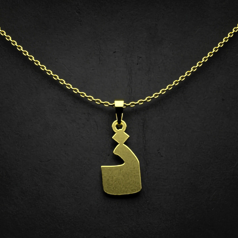 گردنبند طلا 18 عیار زنانه مدوپد مدل حرف ذ کد I2-1-1267