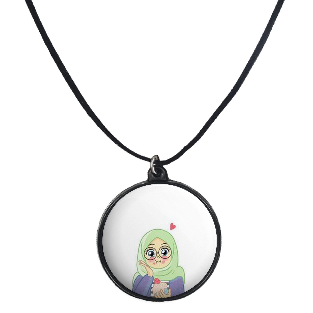 گردنبند پرمانه طرح حجاب کد pmb.24046 مدل دو طرفه