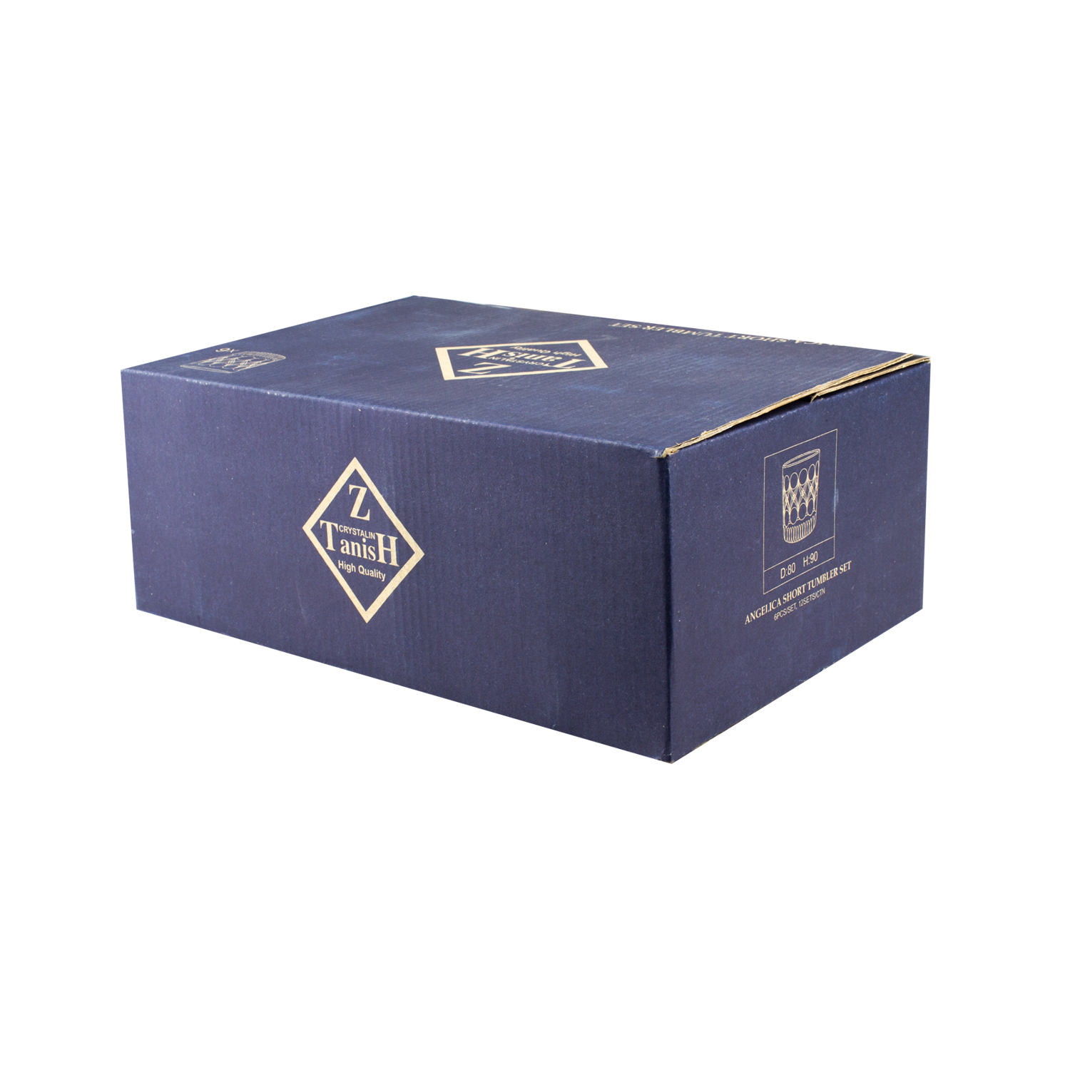 نیم لیوان تانیس مدل آنجلیکا تراش دار بسته 6 عددی