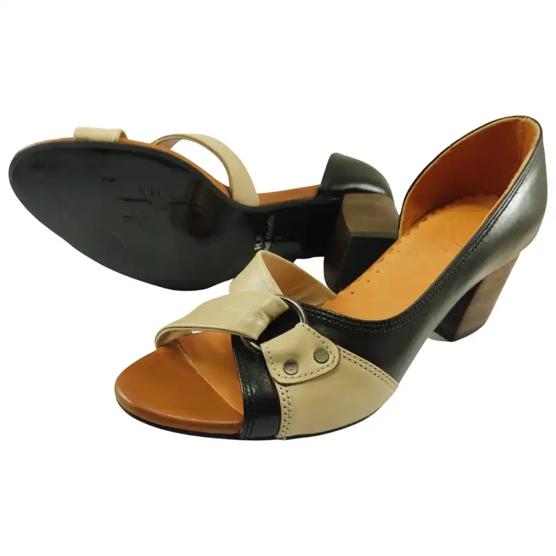 صندل زنانه مدل چرم طبیعی کد 663.1