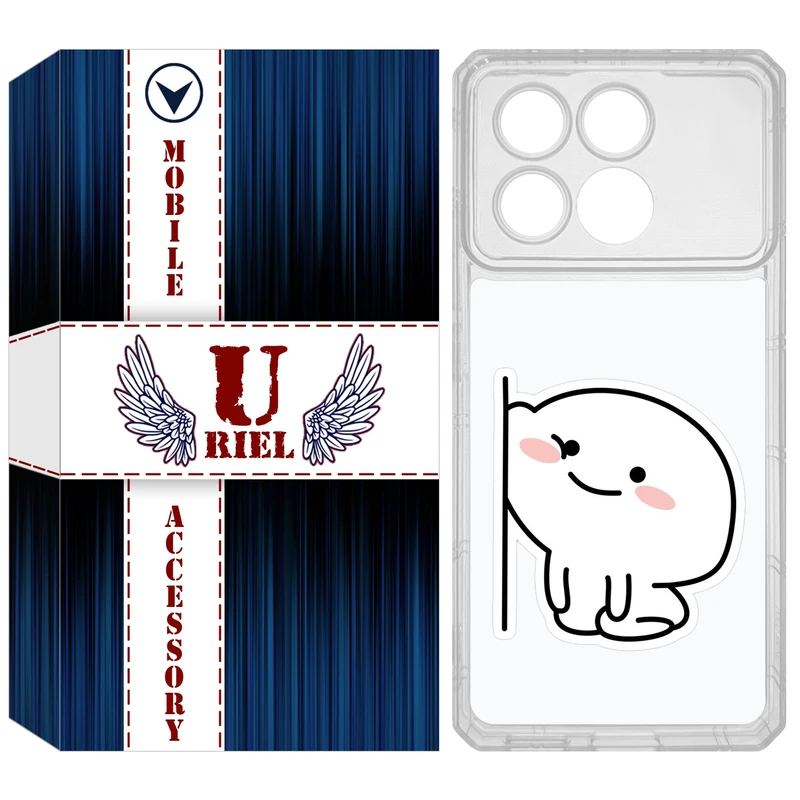 کاور یوریل مدل Clear کد 93 طرح لوس مناسب برای گوشی موبایل شیائومی Poco X6 Pro