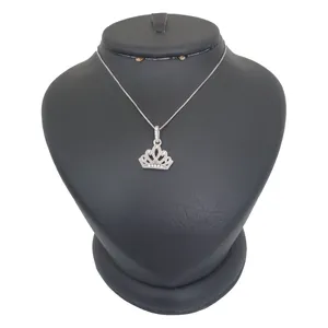 گردنبند نقره زنانه ترمه ۱ مدل تاج کد smed 1039