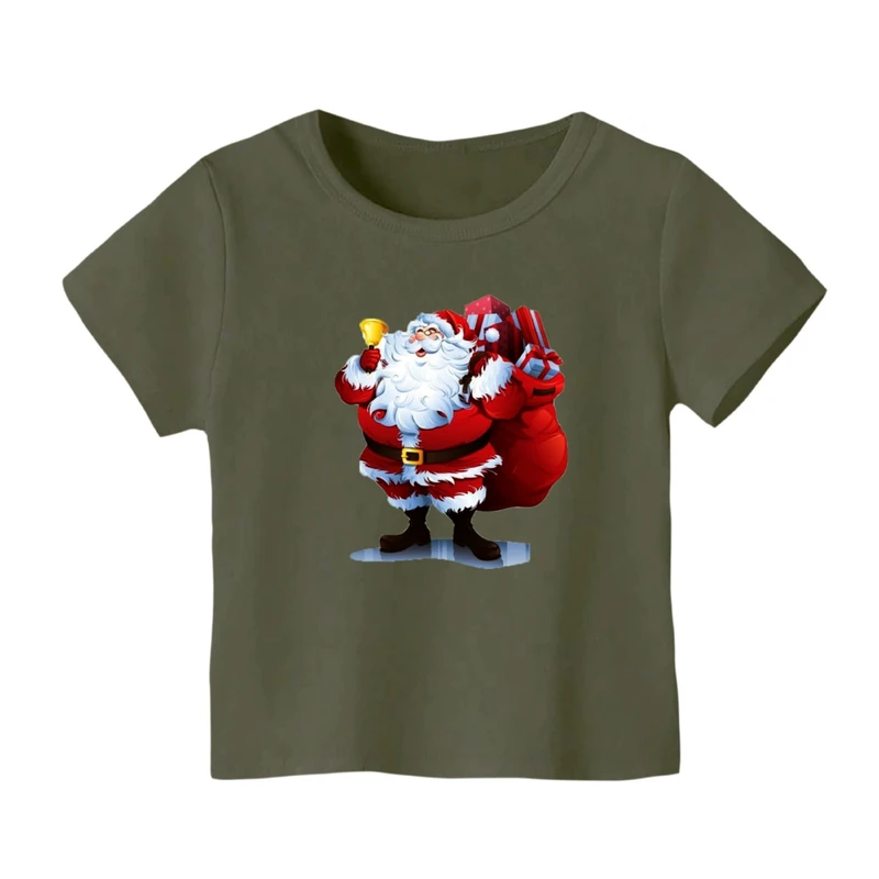تی شرت آستین کوتاه بچگانه مدل بابانوئل کریسمس کد 2