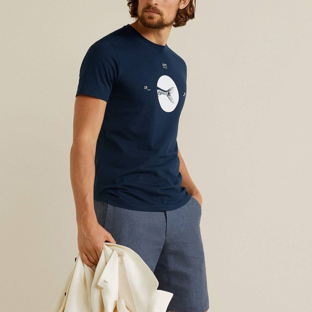 تی شرت آستین کوتاه مردانه مانگو مدل DN088FIS -  - 7