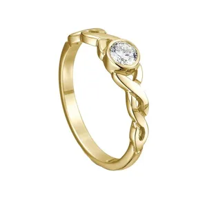انگشتر طلا 18 عیار زنانه قیراط کد GH5817