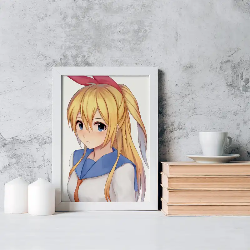 تابلو خندالو مدل انیمه عشق دروغین کد 17152