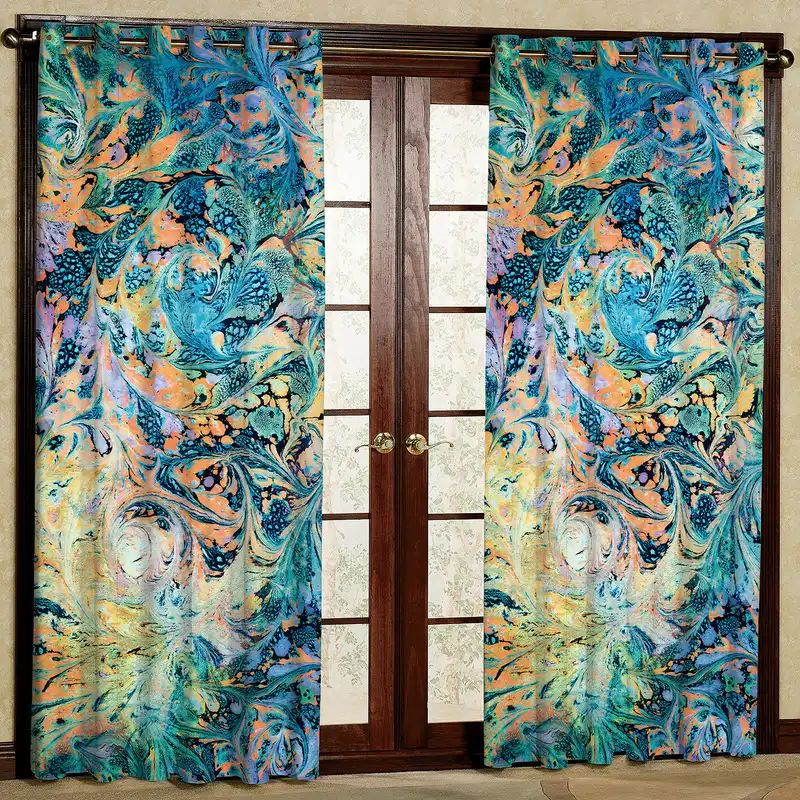 پرده مدل آبرنگی مخمل پانچی کد 2636 سایز 200x140 سانتی متر