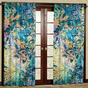 پرده مدل شکوفه هازان پانچی کد 2636 سایز 140x200 سانتی متر