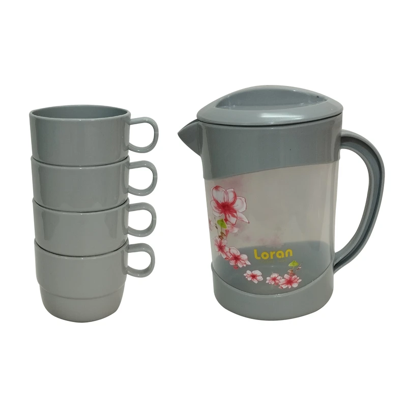 ست پارچ و لیوان 5 پارچه لوران طرح گل