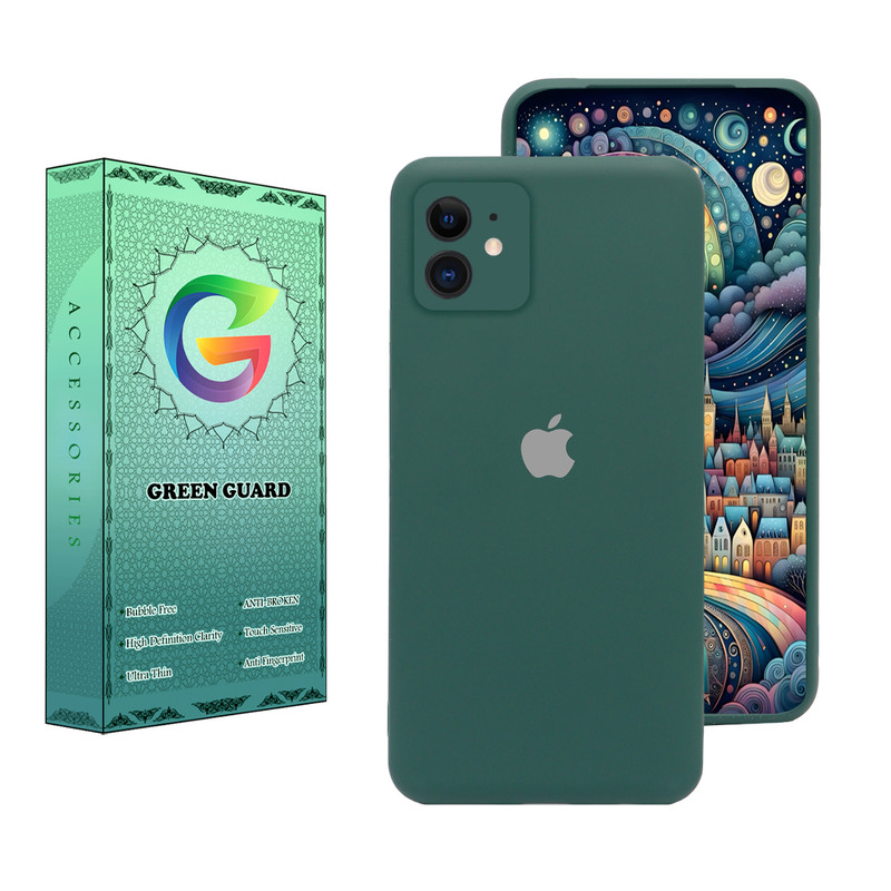 کاور گرین گارد مدل KiLo طرح سیلیکونی مناسب برای گوشی موبایل اپل IPhone 11