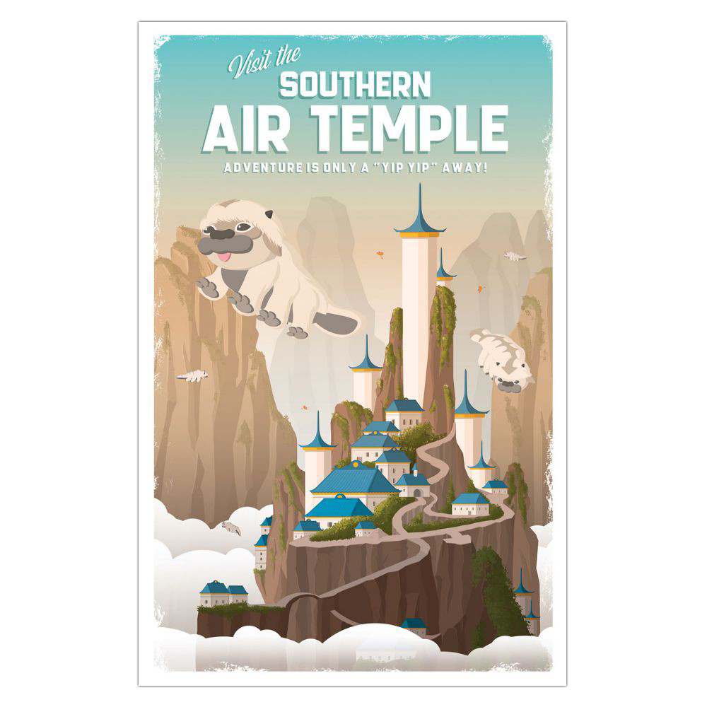 استیکر لپ تاپ و موبایل گوفی طرح کارتونی مدل Air Temple