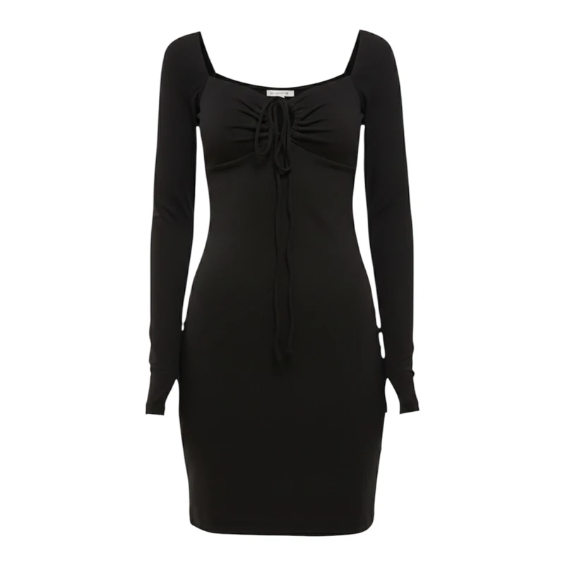 پیراهن یقه خشتی زنانه ایکس ساید مدل اسلیم افکت غواصی