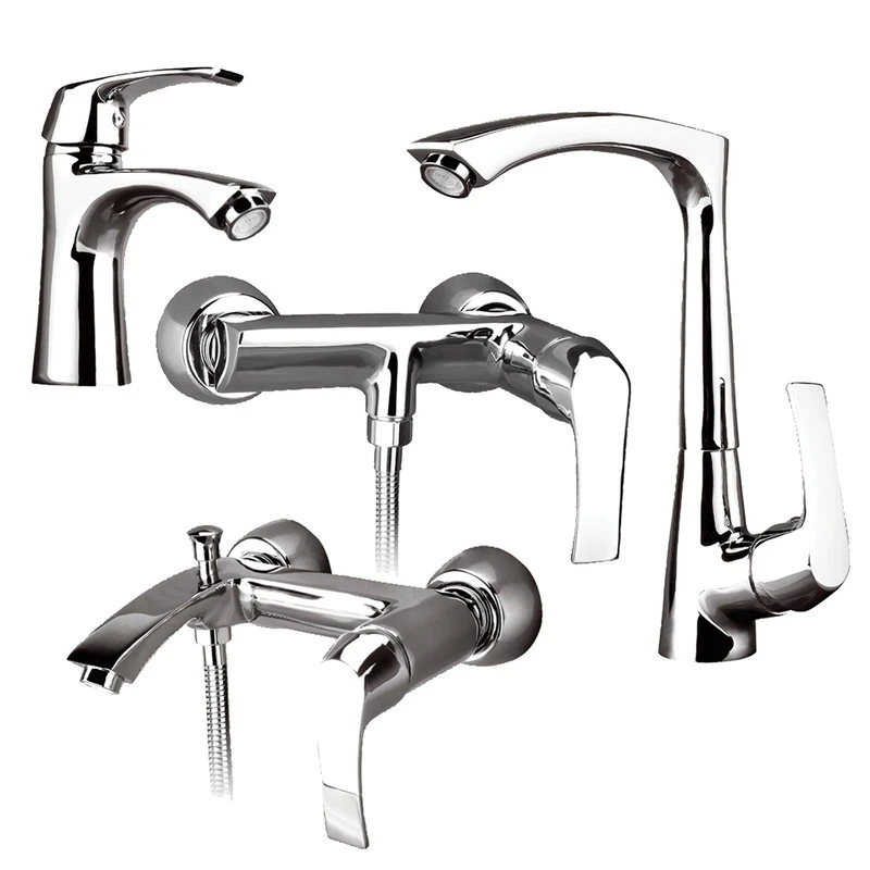 ست شیرآلات فیروزه مدل آرکا مجموعه 4 عددی