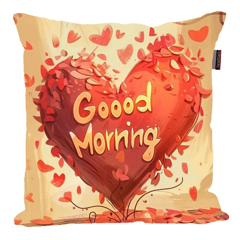 کوسن پاد آفرین مدل زیبای صبح بخیر کد 3525