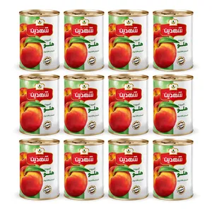 کمپوت هلو شهدین - 370 گرم بسته 12 عددی