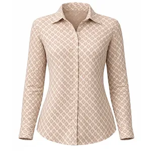 شومیز آستین بلند یقه برگردان زنانه مدل l 102