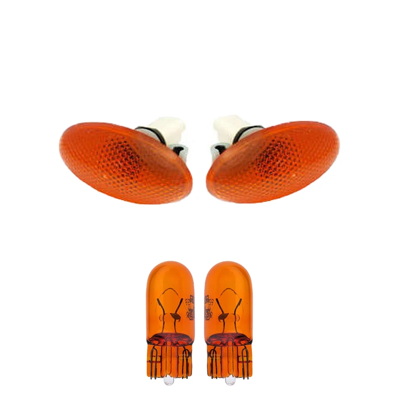 	 چراغ گلگیر خودرو قطعه سازان کبیر مدل LIGHT-206ORG-30960 مناسب برای پژو 206 به همراه لامپ مجموعه 4 عددی