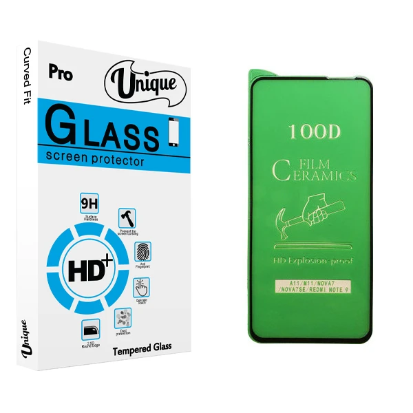 محافظ صفحه نمایش سرامیکی يونيک مدل +Clear مناسب برای گوشی موبایل شیائومی Redmi Note 9