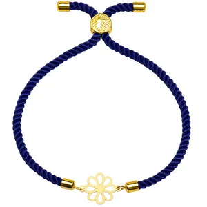 دستبند طلا 18 عیار زنانه الن نار مدل گل 1644