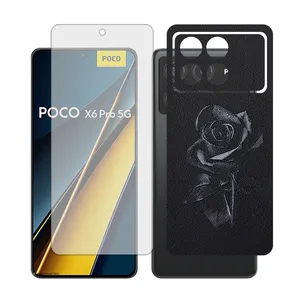 Glass Together model transparent Screen Protector Suitable for Xiaomi Poco X6 Pro Mobile Phone with Back cover sticker