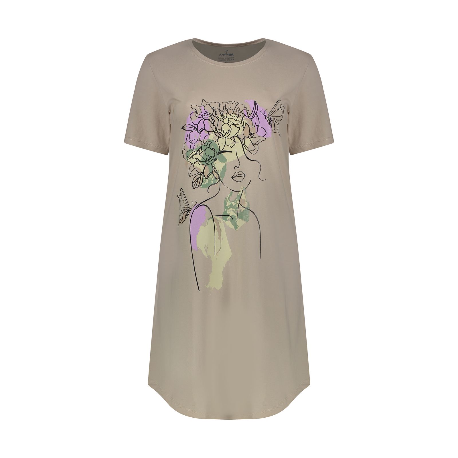 پیراهن زنانه ناربن مدل 3353_1521745-رنگ فندقی