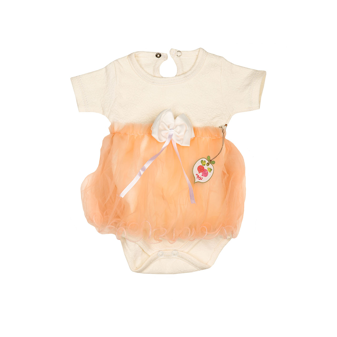 بادی آستین کوتاه نوزادی تربچه مدل سفید برفی