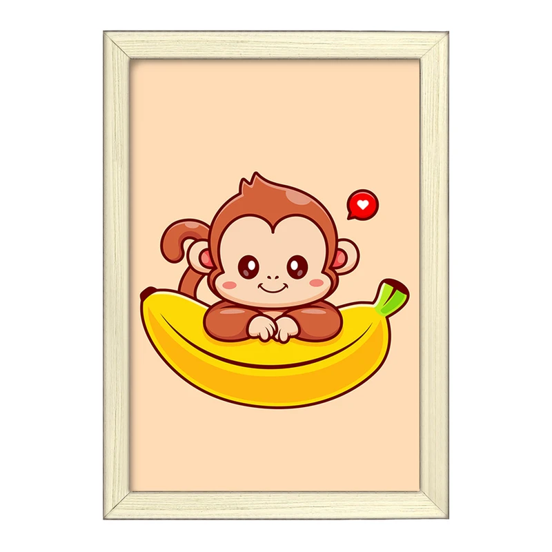 تابلو خندالو طرح حیوانات بامزه میمون کد 29717