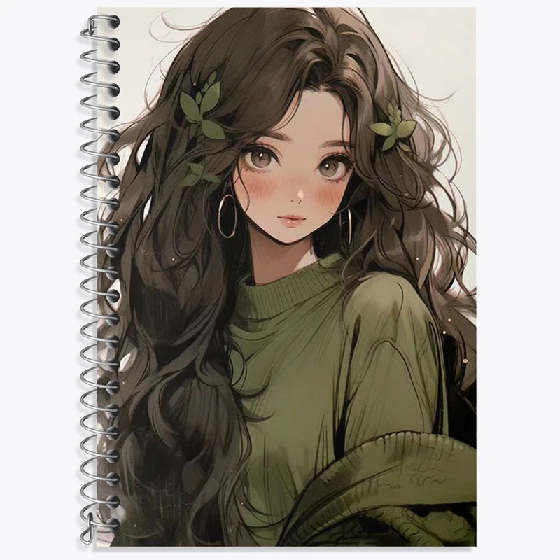 دفتر زبان 50 برگ خندالو مدل دو خط طرح دخترانه کد N1775