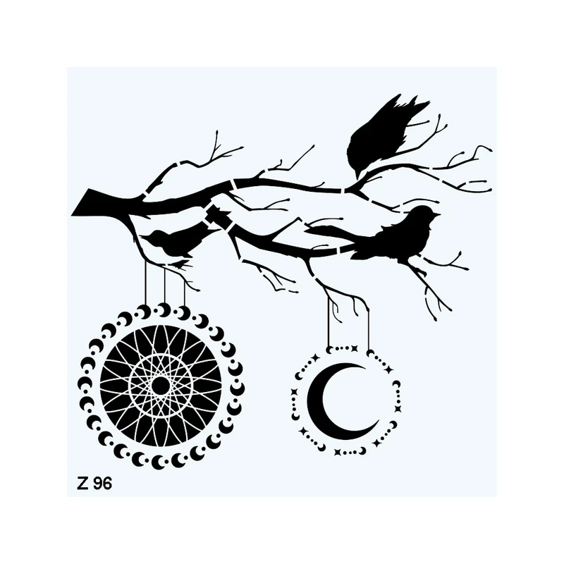 شابلون مدل دیواری طرح هنری کد Z96-40.40