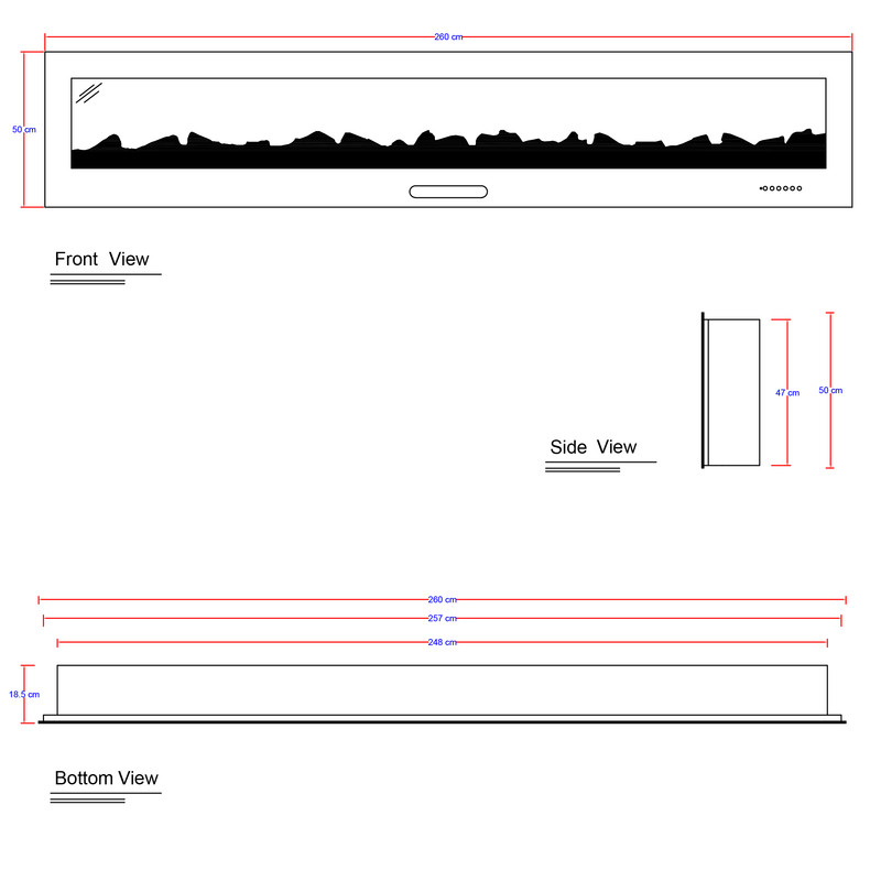 شومینه برقی اچ بی مدل LCD-260