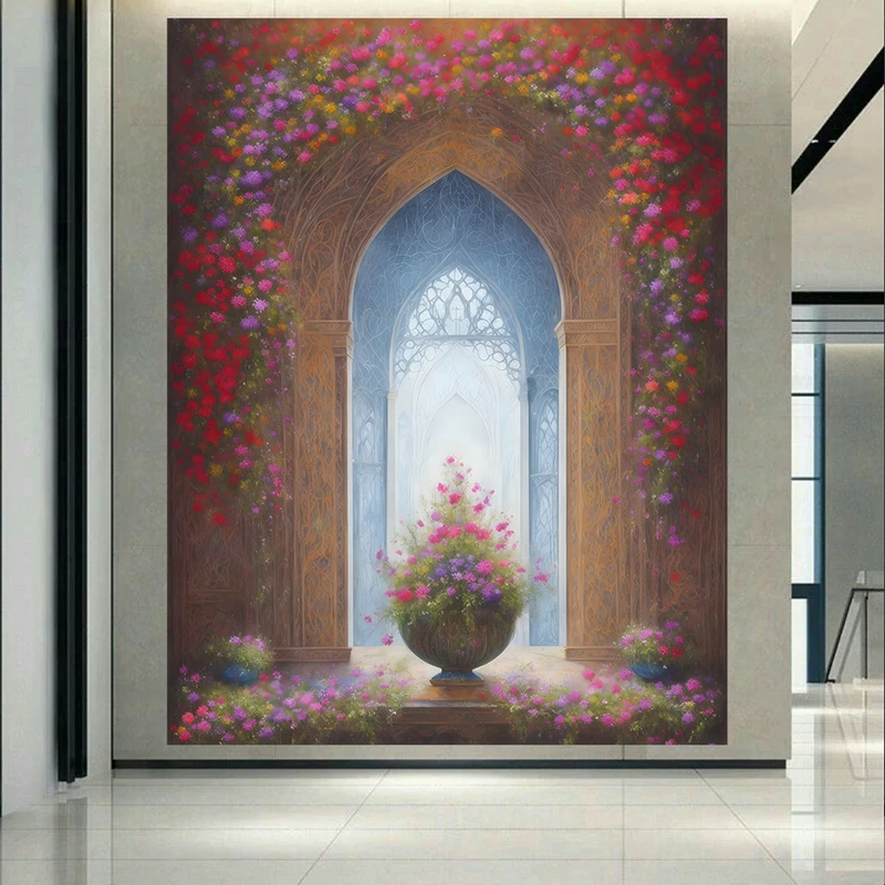  پوستر طرح مخمل گلدان در قصر مدل زیبا کد AR302481