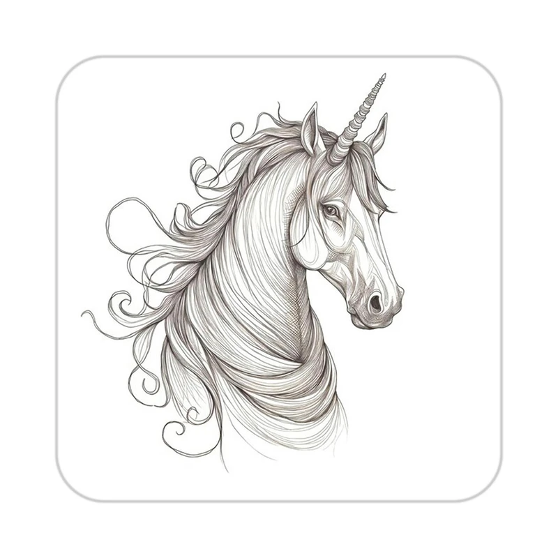 زیر لیوانی کاکتی طرح اسب تک شاخ و یونیکورن مدل mp31256