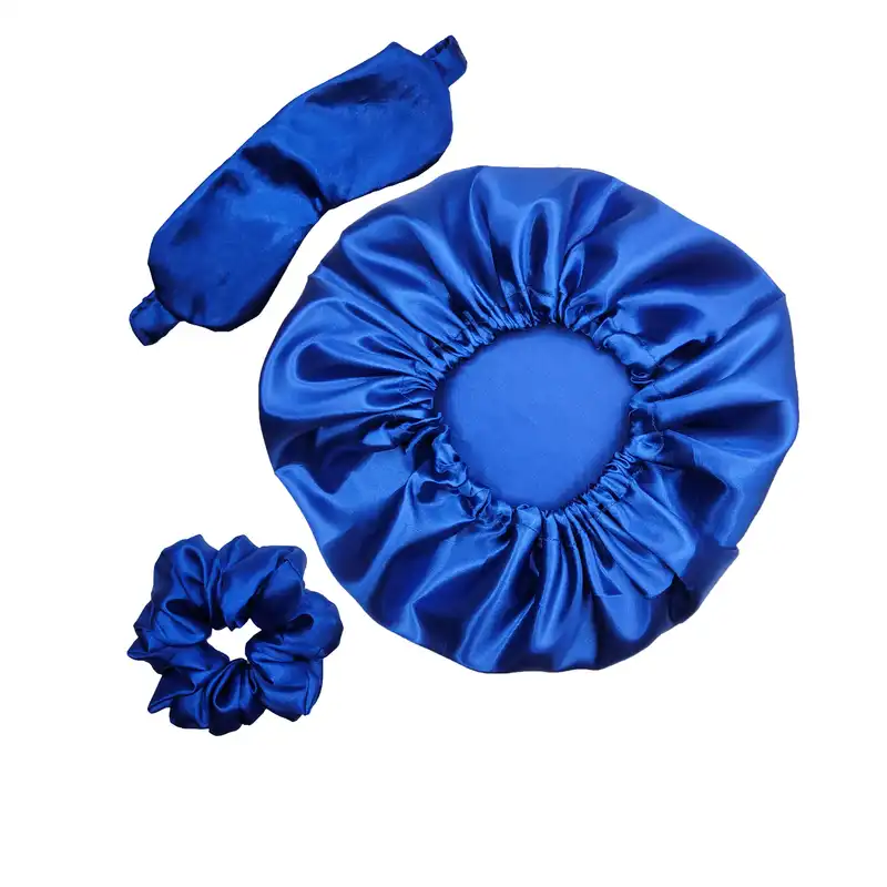 کلاه زنانه مدل ساتن به همراه کش مو و چشم بند