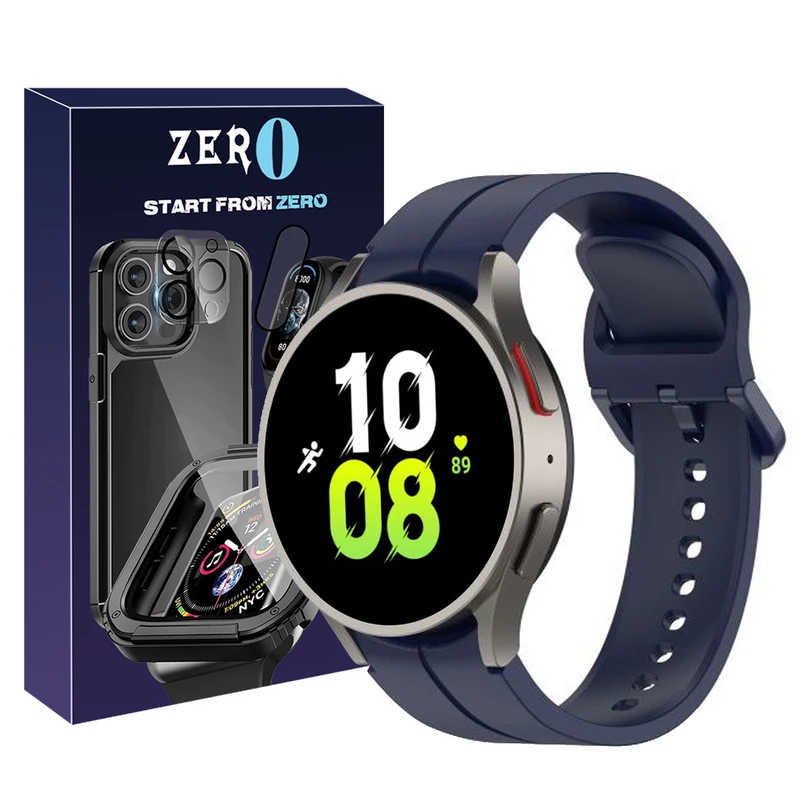 بند زیرو مدل Silic ORG AC-ZR مناسب برای ساعت هوشمند سامسونگ Galaxy Watch 5 40mm / Watch 5 44mm / Watch 5 Pro 45mm