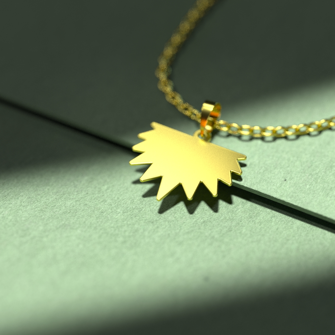 گردنبند طلا 18 عیار زنانه مدوپد مدل هندسی کد D3-1-1184