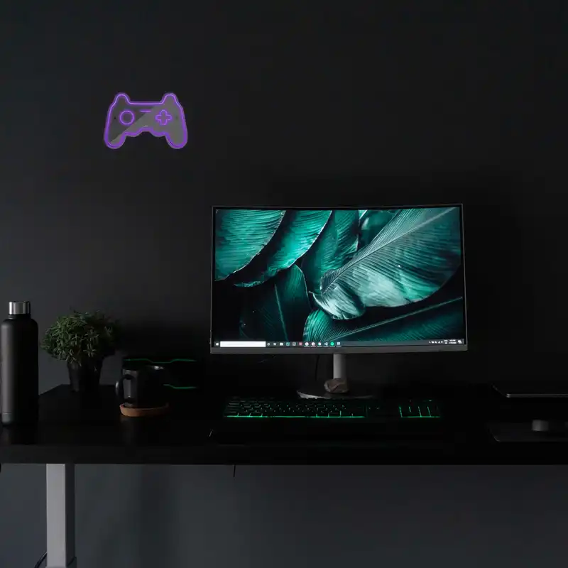 چراغ دیواری نئون دیزاین طرح Game-Controller_PR