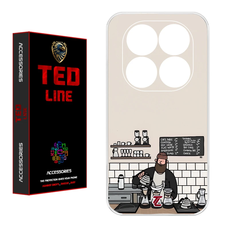 کاور تدلاین طرح باریستا کد 1214 مناسب برای گوشی موبایل شیائومی Poco X7 / Redmi Note 14 Pro 4G