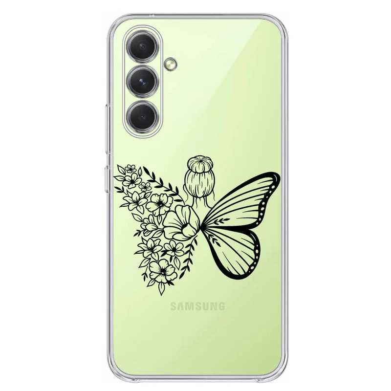 کاور مگافون طرح دختر پروانه ای مدل C53-B مناسب برای گوشی موبایل سامسونگ Galaxy A54