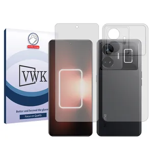 VWK Tough model transparent screen protector suitable for Realme GT3 mobile phone along with the back protector