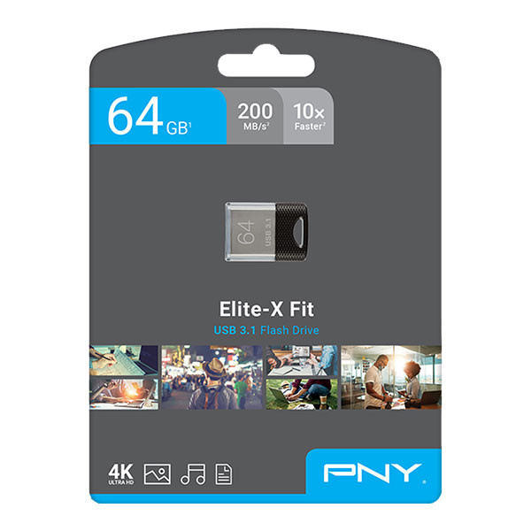 فلش مموری پی ان وای مدل Elite-X Fit USB 3.1 ظرفیت 64 گیگابایت