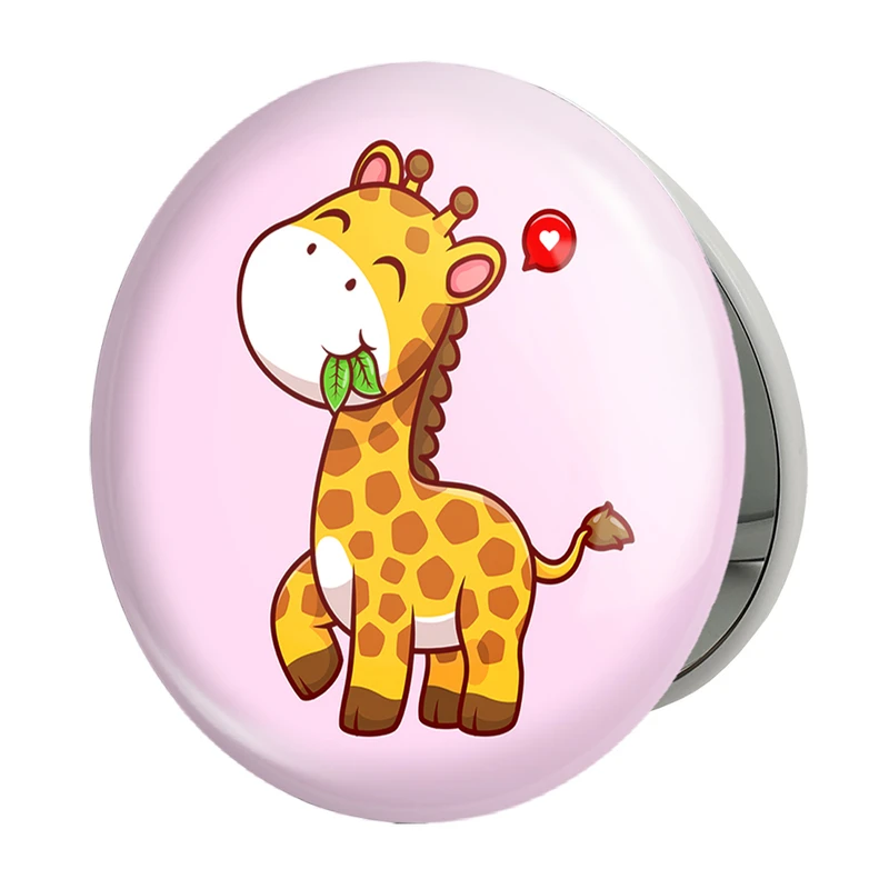 آینه جیبی خندالو طرح حیوانات بامزه زرافه مدل تاشو کد 29718